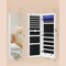 Wall-Mounted Jewelry Cabinet with Full-Length Frameless Mirror, Lockable Storage Organizer with LED Lights for Jewelry, Accessories, and Daily Use (Home & Bedroom Storage)